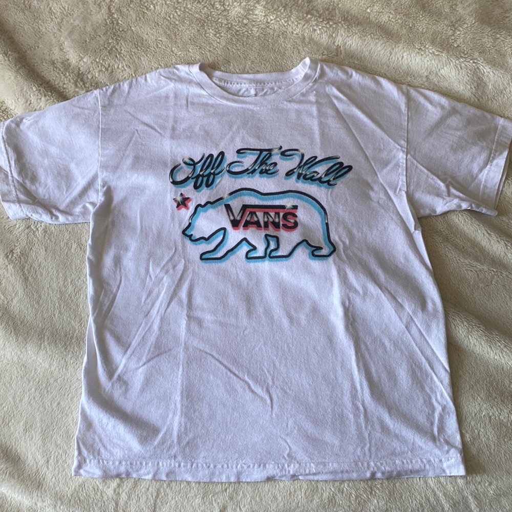 White "Off the Wall" Vans T-Shirt